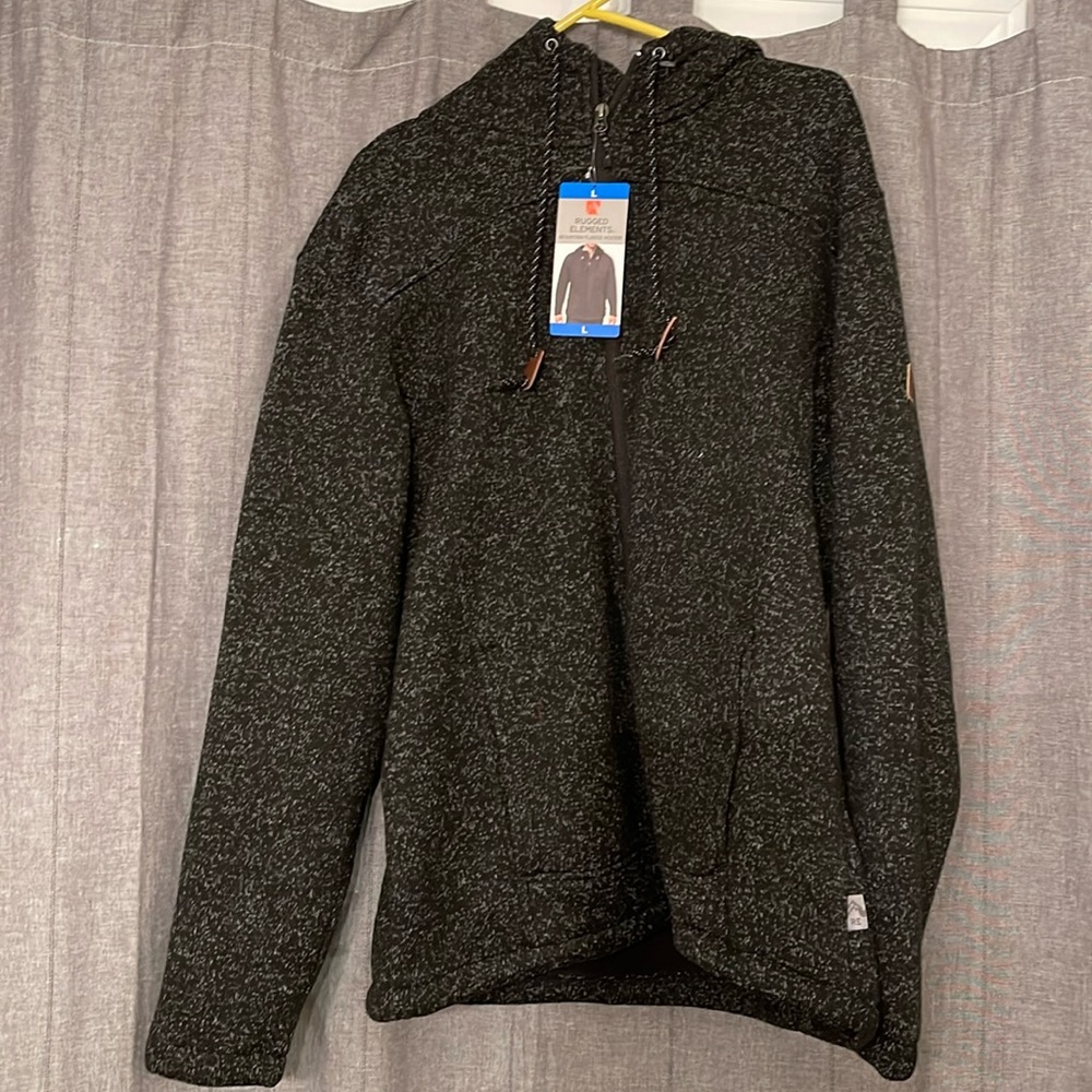 Men’s Rugged Elements Mountain Fleece Hoodie, Size Large